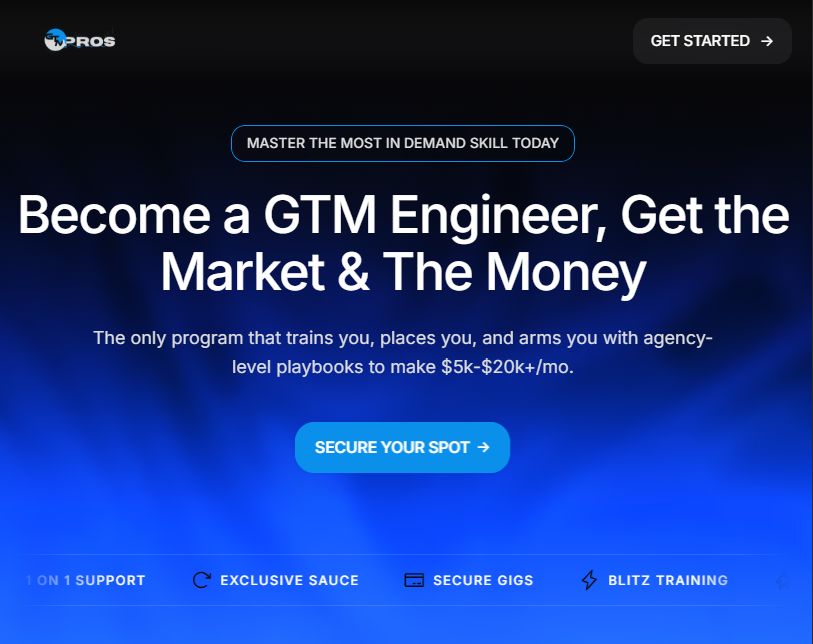 GTM PROs - Become a GTM Engineer Get the Market & The Money GTM PROs - Become a GTM Engineer Get the Market & The Money